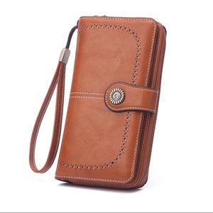 Women’s Leather Wallet Fashionable Card Holder, Long & Multifunctional Capacity